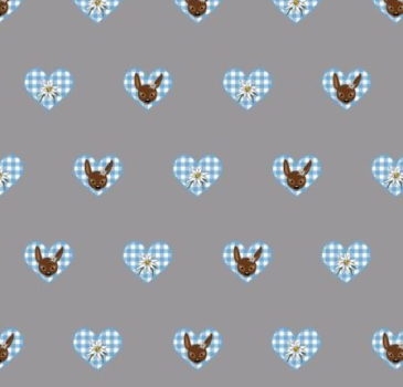 Jersey Baumwolle Bavarian Heart hellgrau